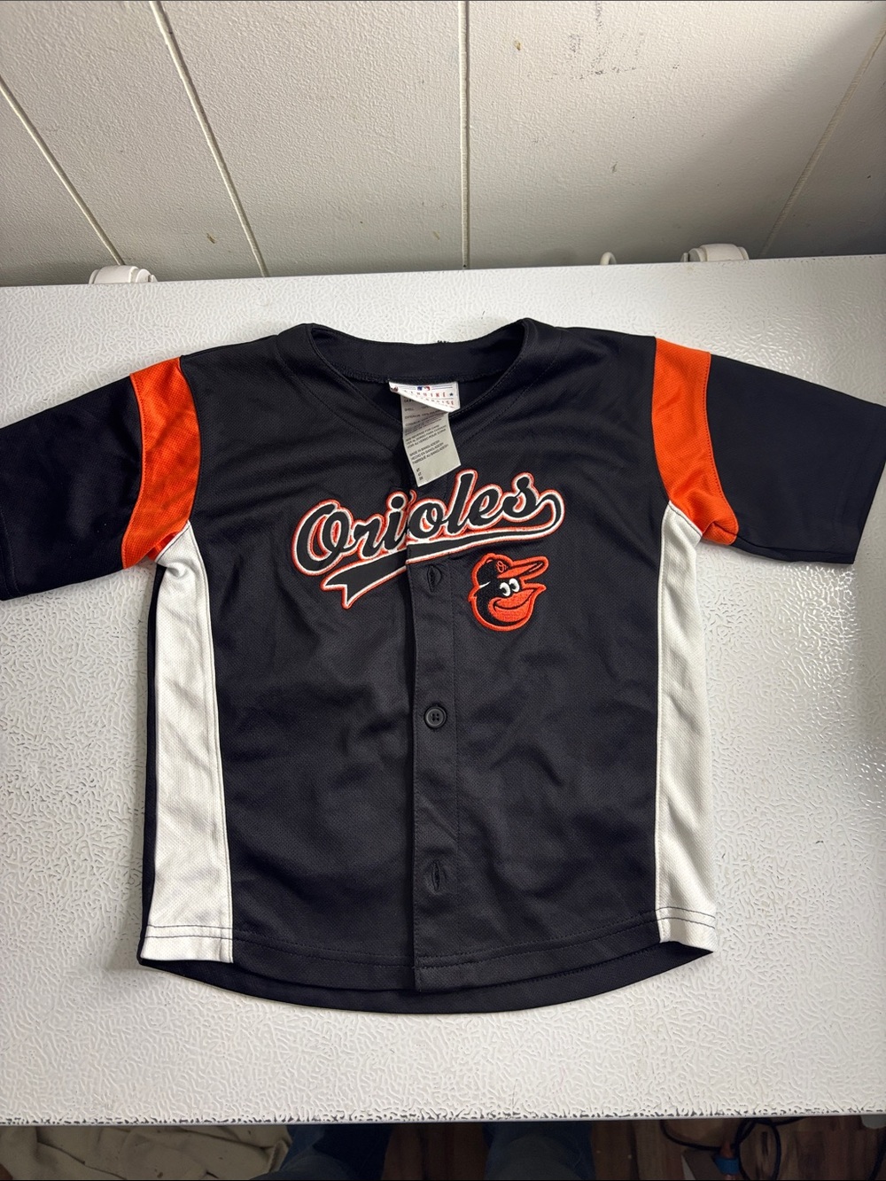 466 - Baltimore Kids' Black & Orange Baseball Jersey